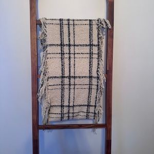 Cream Plaid Infinity Scarf